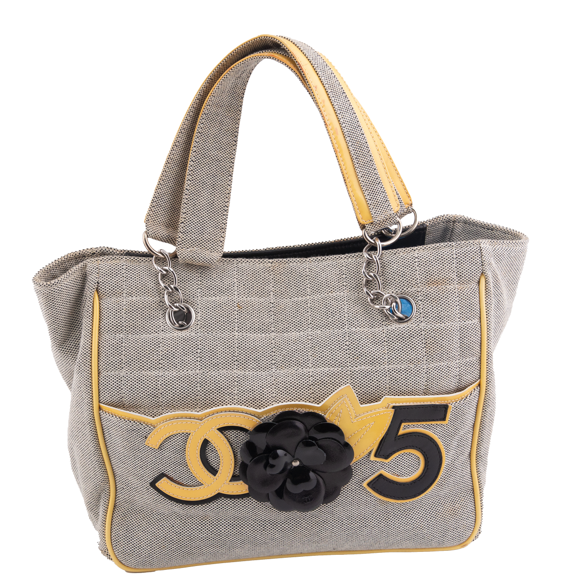 Pepper's Luxury Closet - Grey Camellia CC No.5 Tote Shoulder Bag