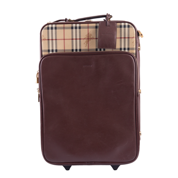Brown/Beige Haymarket Carryon Luggage Bag