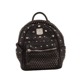 Black Mini Spark Studded Backpack Crossbody Bag