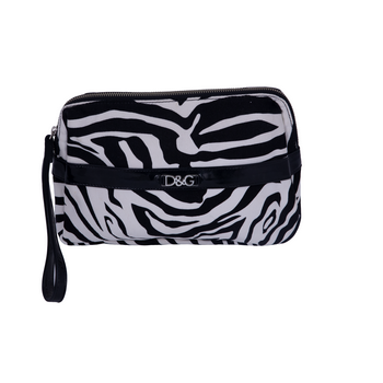 Black/White Zebra Cotton Beach Clutch Bag