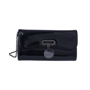 Black Riviera Patent Leather Clutch Bag (New)