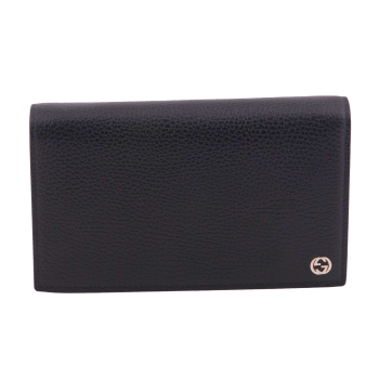 Black MicroGuccissima Wallet On Chain (New)