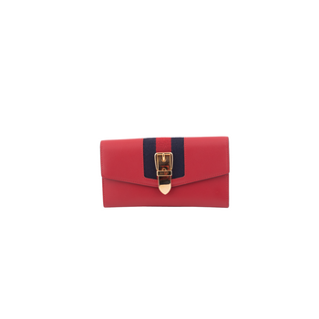 Red Vintage Web Bi- Fold Wallet