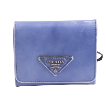 Blue Bi-fold Leather Wallet 