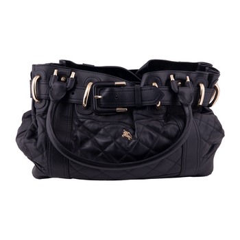 Black Mini Manor Quilted Top Handle Bag