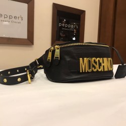 Black MOSCHINO Logo Bumbag waist bag