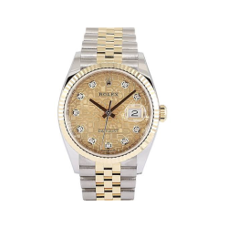 6’mm Two Tone Half Gold Jubilee Computer Diamonds Dial