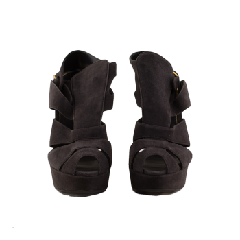 Black Seude Sandals