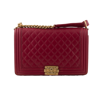 Burgundy Red Le Boy Quilted Goldharware