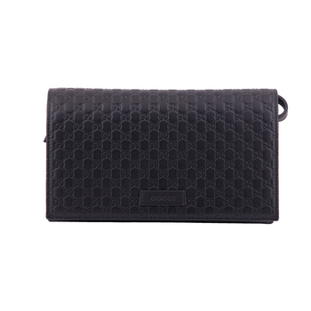 Black Micro - Guccissima Clutch Leather Crossbody Shoulder Bag