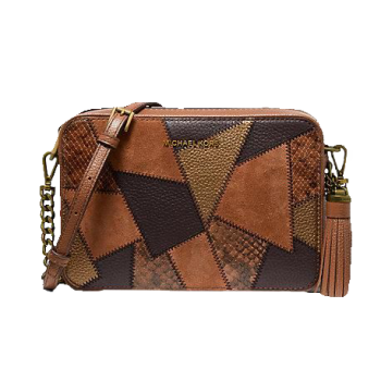 Brown patchwork shoulder purse medium jetset crossbody bag (New)