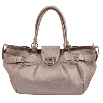 Gold Marisa Leather Shoulder Bag