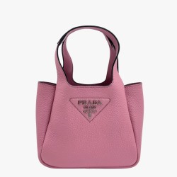 Prada Pink Hammered Leather Mini Top Handle Bag – SHW (preorder)