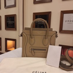 Beige calfskin leather Celine