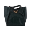 Green Pebbled Leather Tote Shoulder Bag
