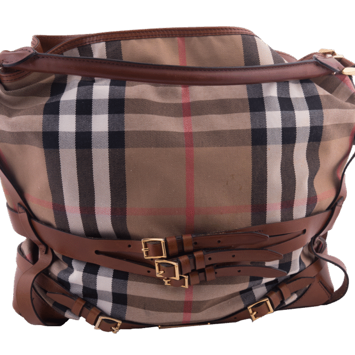 Brown Medium Bridle Hobo Bag