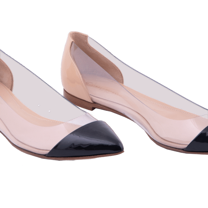 Black Plexi Ballet Flats Brand New (Size 37)