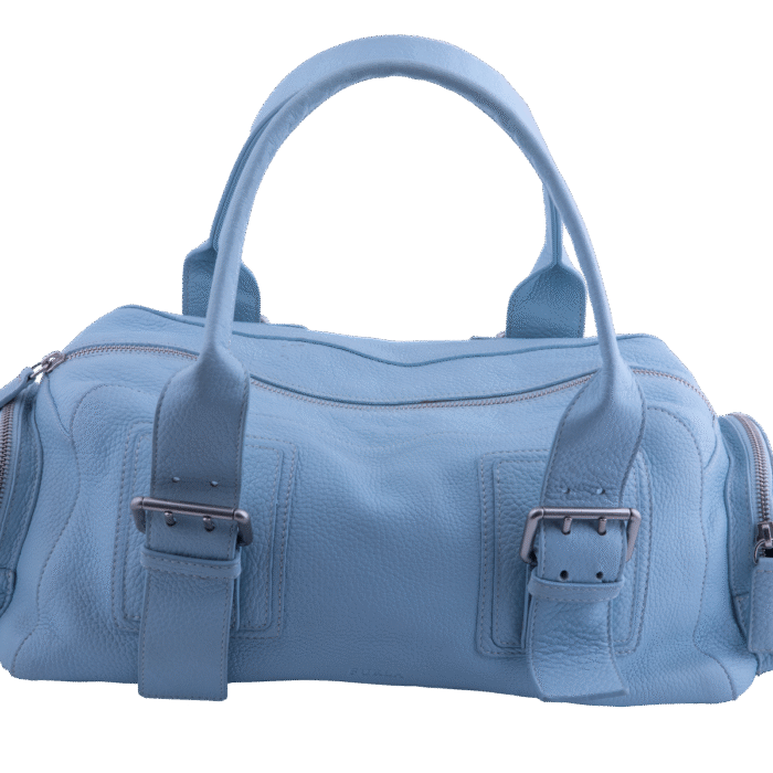 Light Blue Buffle Bag Batted Strap