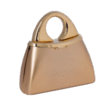 Gold Metallic Mini Evening Top Handle Bag
