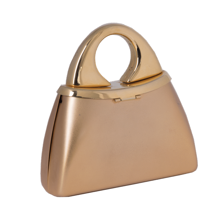 Gold Metallic Mini Evening Top Handle Bag