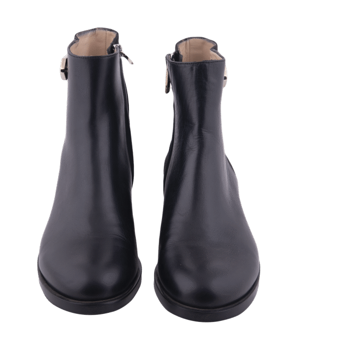 Boss Leather Flap Ankle Boots