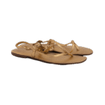Gold Logo Flat Sandals