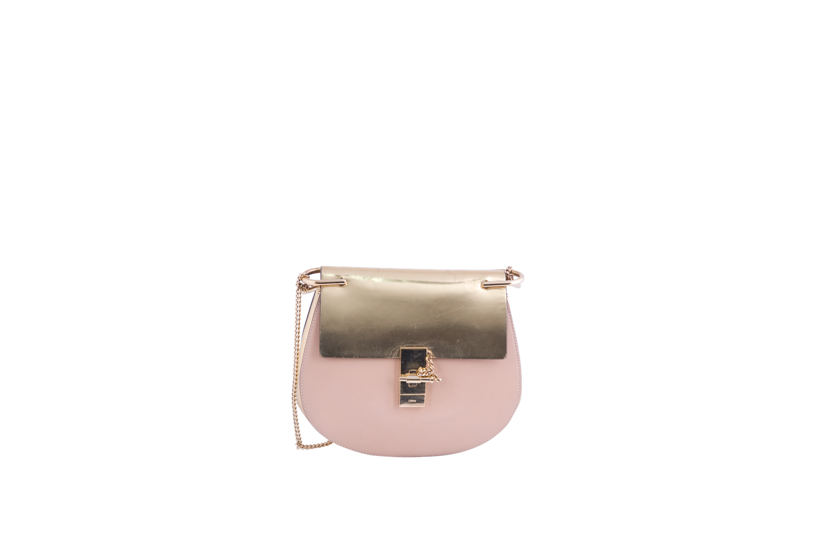 NUDE X Gold DREW SHOULDER BAG GRAINED LEATHER