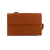 Orange Leathe Squared Backpack