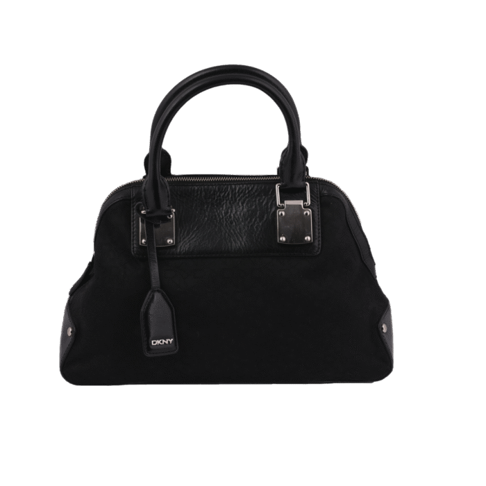 Black Suede X Leather Alma Bag