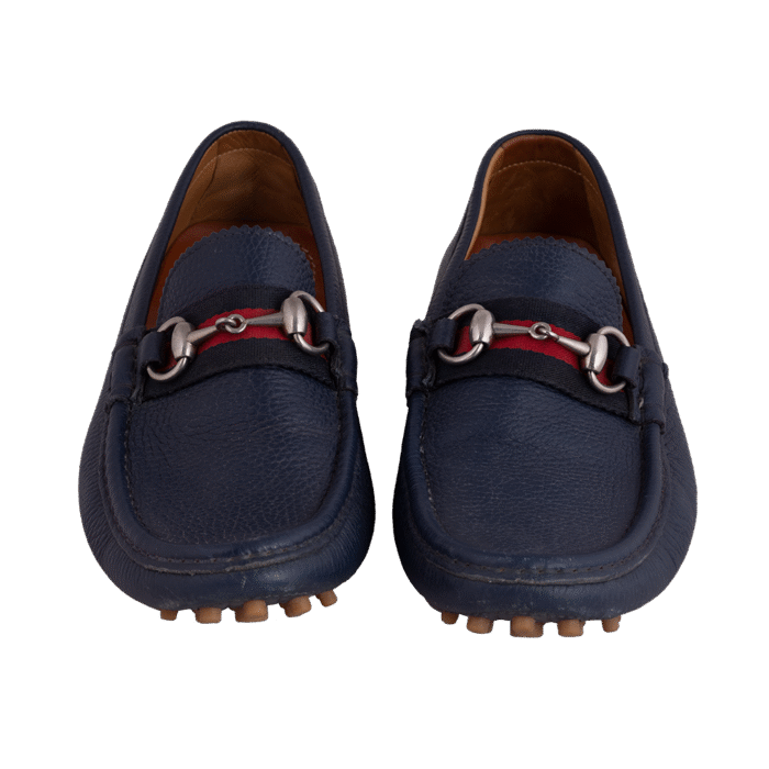 Blue Men's Horsebit Leather Driver (New) Loafers Shoes
