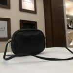 Black Leather Crossbody Bag