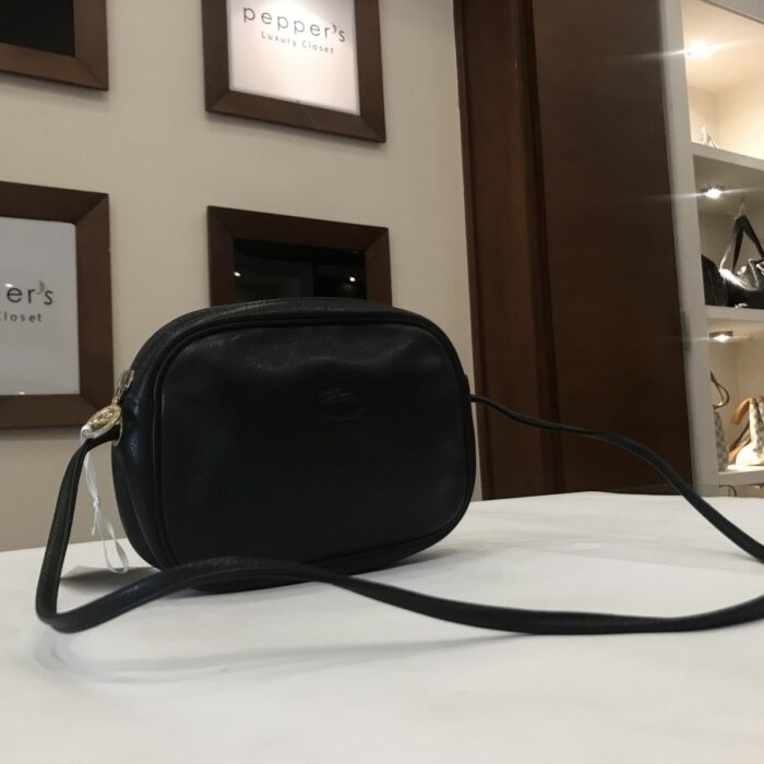 Black Leather Crossbody Bag