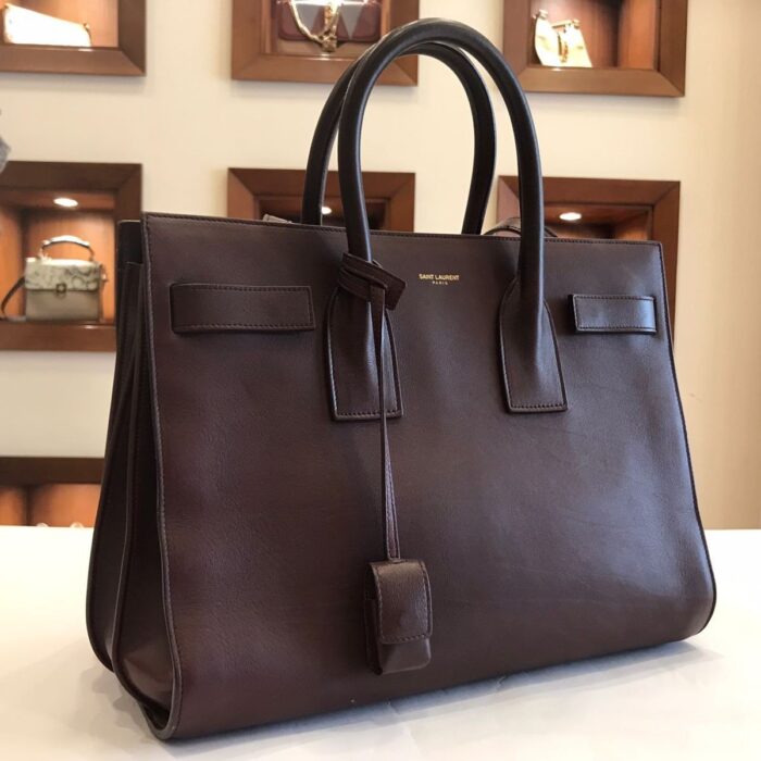 BURGUNDY 2JOUR LAMBSKIN LEATHER TOTE SHOULDER BAG