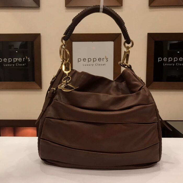 BROWN LIBERTINE HOBO SHOULDER BAG