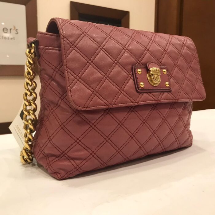 Pink Quilted Shoulder Bag