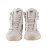 White Python Embossed High-top Sneakers (New)