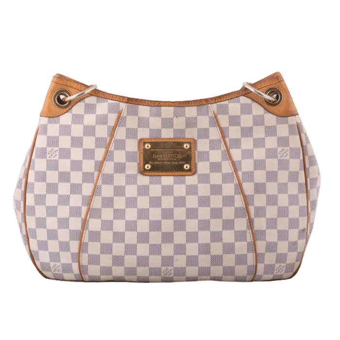 Louis Vuitton Beige x White Damier Azur Canvas Galliera PM