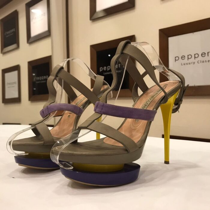 MULTICOLOR HIGH HEELS SANDALS BY GIANMARCO LORENZI IN EGYPT - PEPPER'S LUXURY
