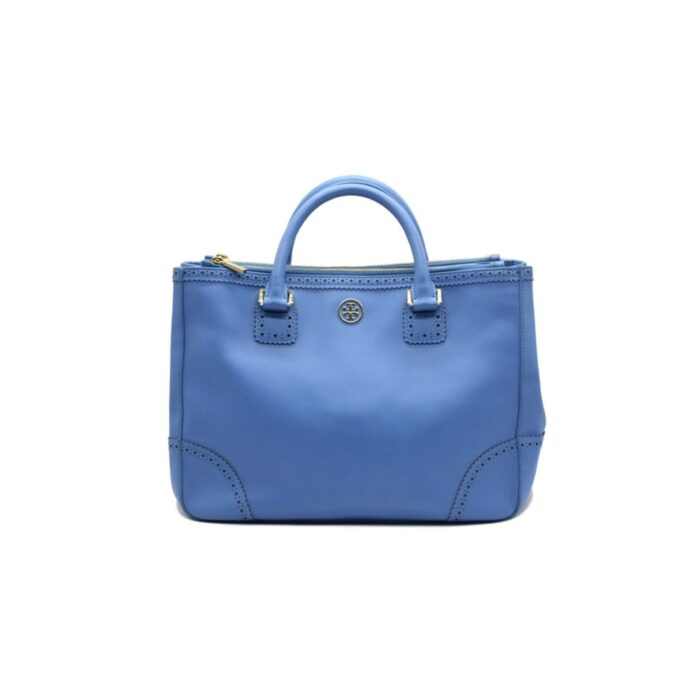 BURCH BLUE LEATHER ROBINSON SPECTATOR TOTE