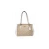 BEIGE SIGNATURE COATED CANVAS AND LEATHER CARRYALL SHOULDER BAG
