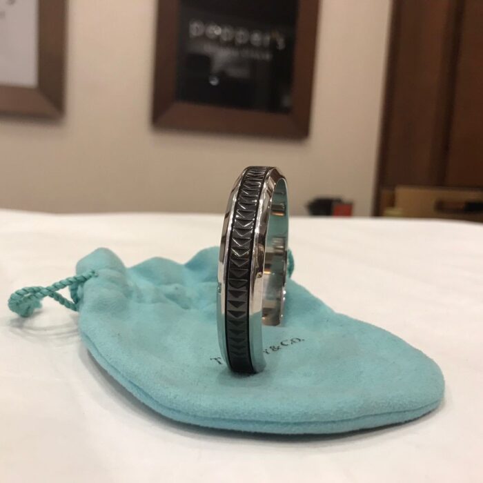 PALOMA'S CALIPER CUFF IN STAINLESS STEEL AND BLACK TITANIUM