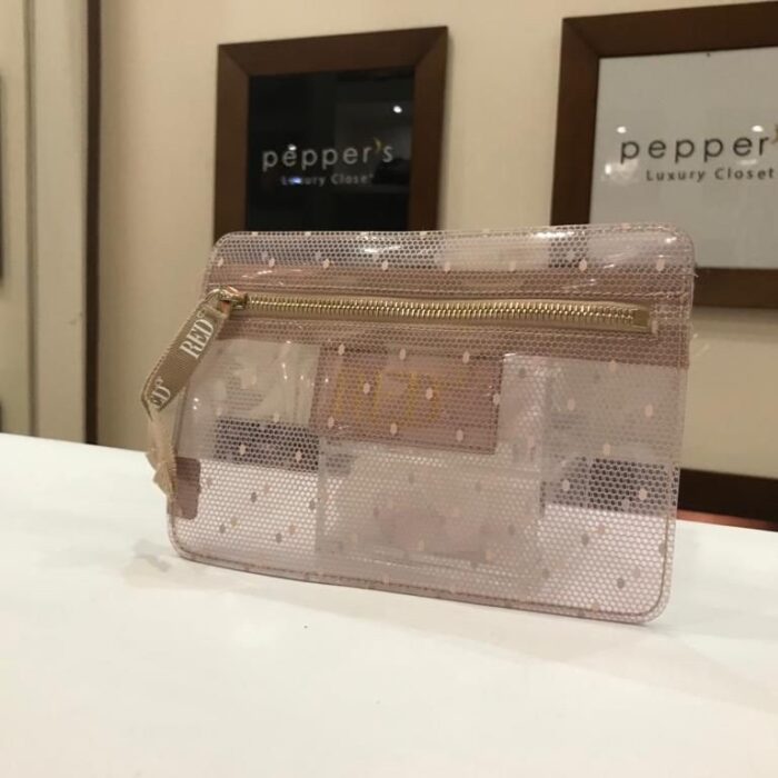 RED VALENTINO LOGO PATCHED POUCH BAG