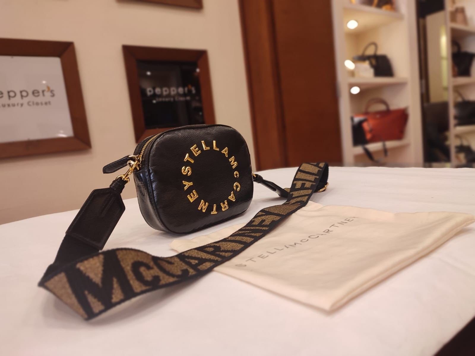 Stella logo camera bag