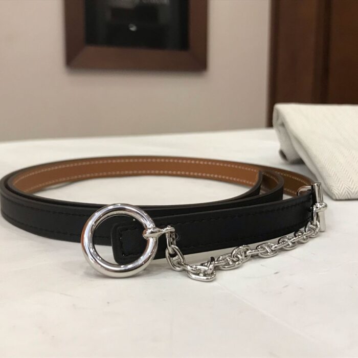Carrousel belt buckle & Hermès sur Mer reversible leather strap 13 mm