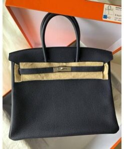 Hermès Birkin 30 Bleu Nuit Verso Togo Palladium Hardware PHW