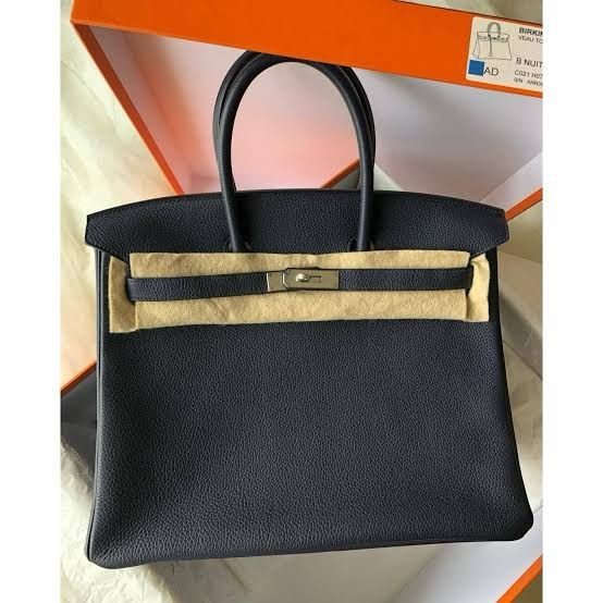 Hermès Birkin 30 Bleu Nuit Verso Togo Palladium Hardware PHW