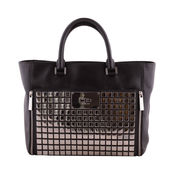 Black Silver Studs Tote Bag