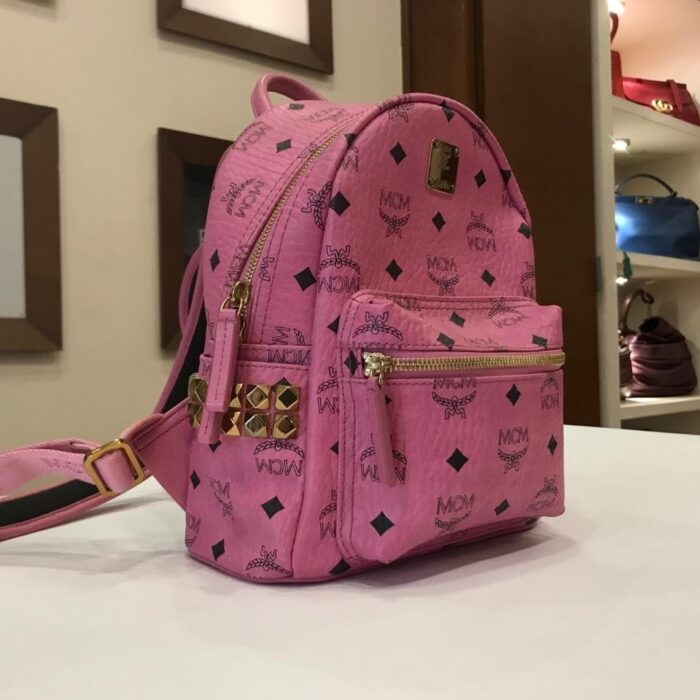 PINK VISETOS SMALL SIDE STUD STARK BACKPACK