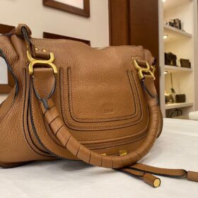 Chloe brown Leather Medium Marcie Satchel