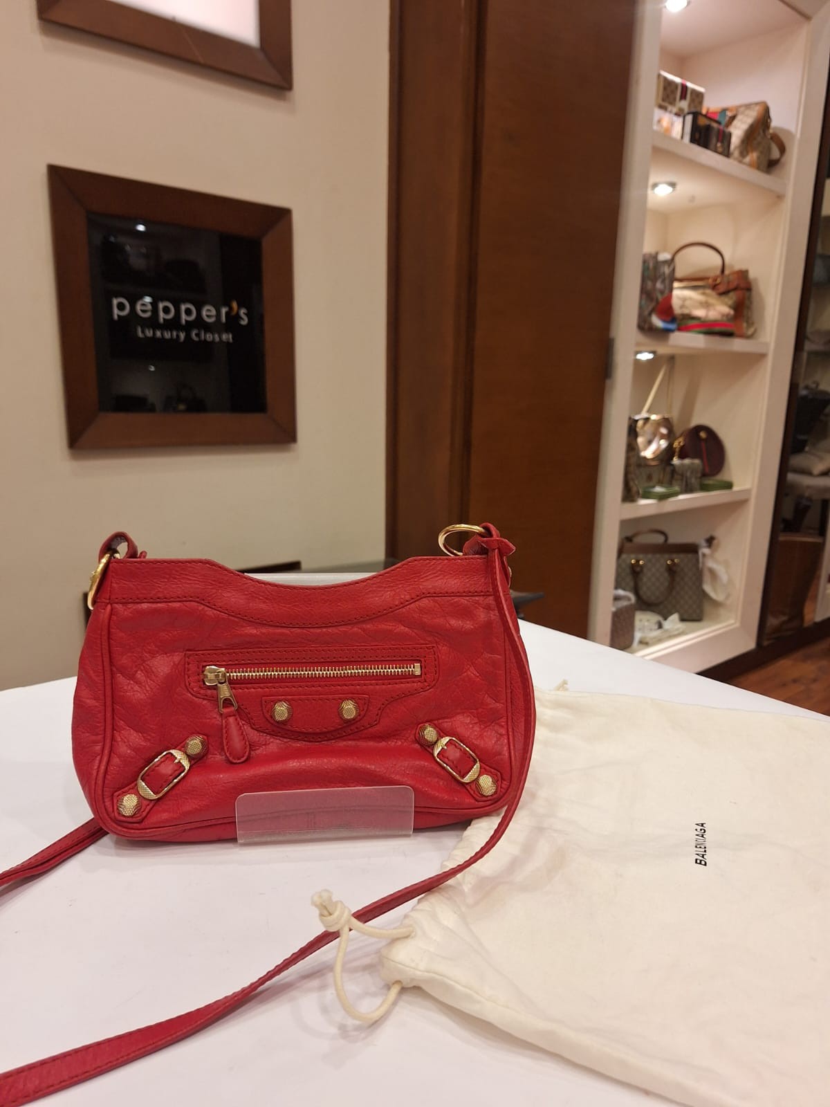 Balenciaga giant hip crossbody bag